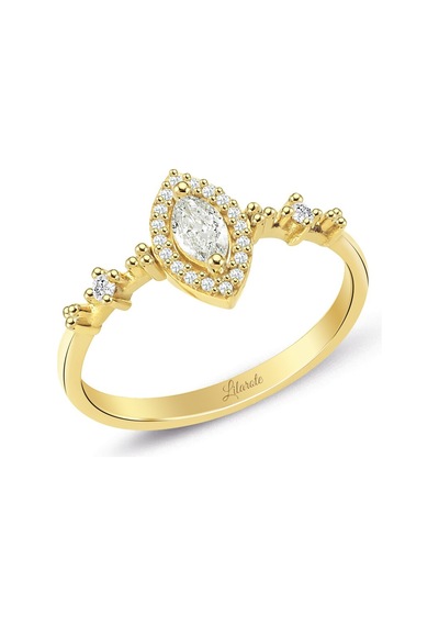 0.32 Ct. Pırlanta Modern Tasarım Markiz Yüzük