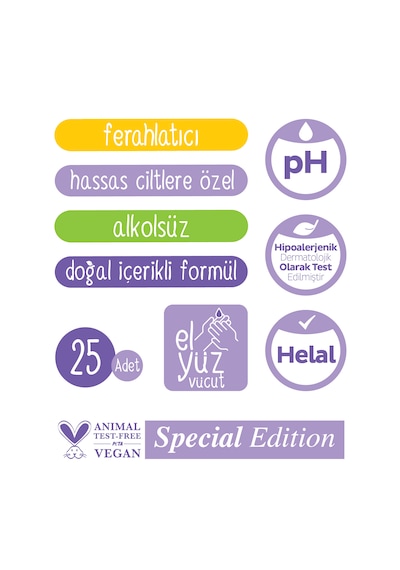Sleepy Herbal Kişisel Bakım Havlusu Çanta Boy 25 Yaprak Tekli