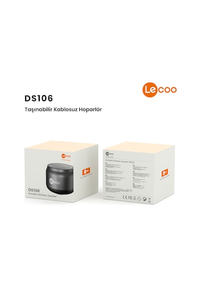 Lecoo DS106 Kablosuz Bluetooth 5.0 3W Taşınabilir Ses Bombası Stereo Hoparlör