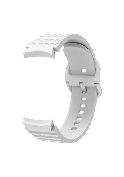 Samsung Watch 4/5 İle Uyumlu 40mm 42mm 44mm 46mm Çizgi Dizayn 20mm Sport Silikon Kordon, Beyaz Açık Kahverengi