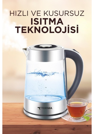 Torima Y-S888-040 Cam Ledli 1500 W 1.8 L Su Isıtıcı