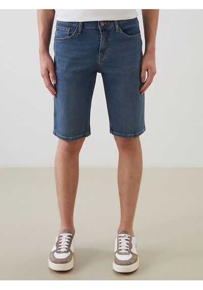 Lcw Jeans İndigo Standart Kalıp Erkek Jean Şort