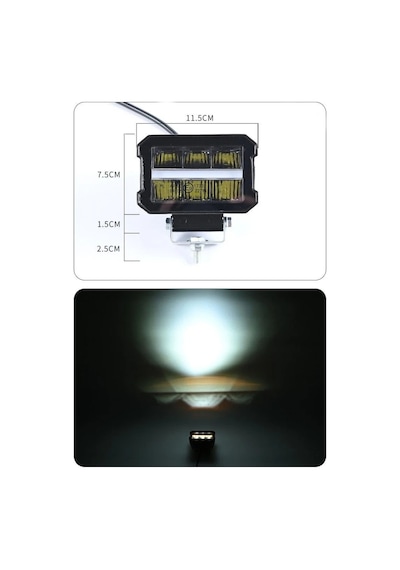 Ofrooad Sis Lambası 11,5 X 8 X 9cm 12-80v 28w Beyaz-amber Gündüz Ledli Adet / Lass352
