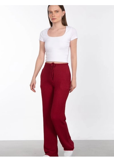 Berrin Booble Pantolon Bordo
