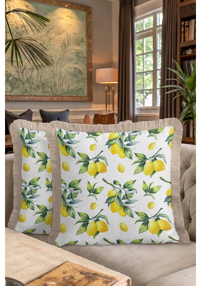Limon Bahçesi Saçaklı Yastık Kılıfı - Akdeniz Esintisi Modern Yeşil Sarı Püsküllü Kırlent Kılıfı Doğumu Açık Gri Limon Bahçesi Saçaklı Yastık Kılıfı - Akdeniz Esintisi Modern Yeşil Sarı Püsküllü Kırlent Kılıfı Doğumu Açık Gri