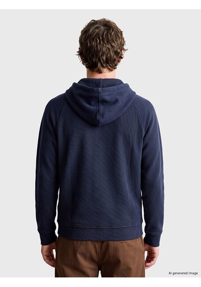 LC Waikiki Lc Waıkıkı Lacivert Kapüşonlu Erkek Fermuarlı Sweatshirt
