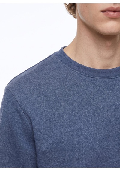 Limon Mavi Erkek Relaxed Sweatshirt L6wm-swt9518 Indigo Melanj