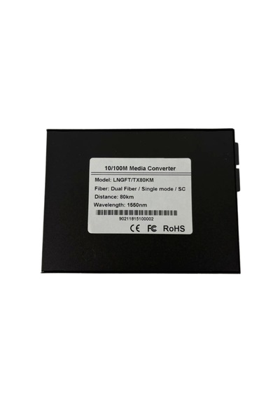 Longline Fx/tx Media Converter Sm Sc 100mbps 80km Single Mode Fiber Converter