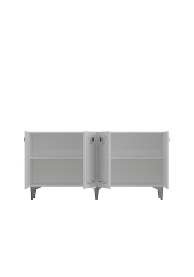 Aurelia Konsol Çok Amaçlı Dolap 150 Cm Beyaz - Gümüş
