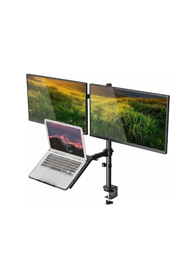 Ergoflex EF75 Steel Design 2-8 kg Triple Kol Asansörlü 13"-27" Monitör&10-17" Laptop Standı