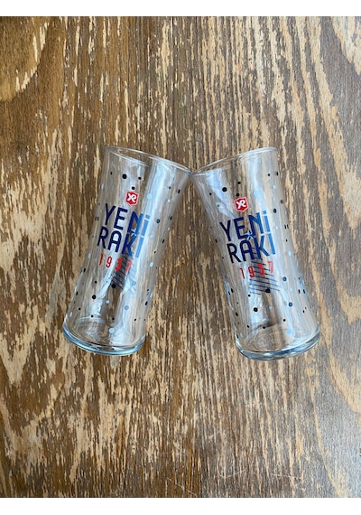 6 Adet Yeni Rakı Bardağı Yılbaşı Özel Seri Rakı Bardağı