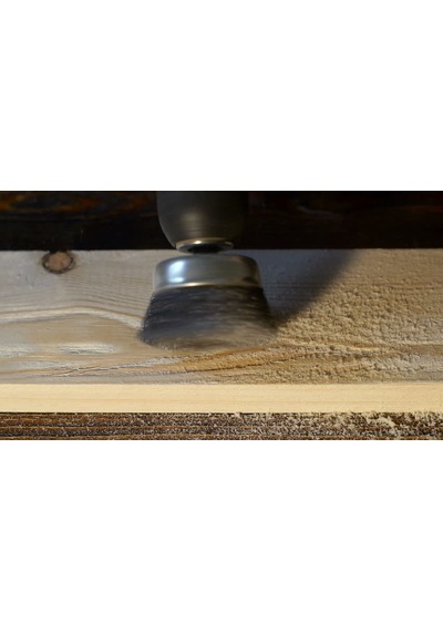 3'' 80Mm Çapında Daire Çanak Tel Fırça Matkap Mandren Uyumlu