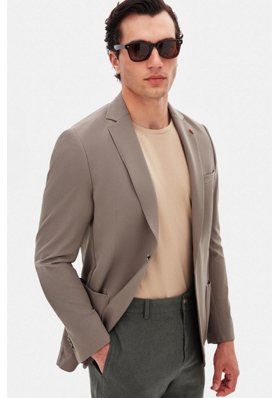 Twn Slim Fit Vizon Düz Kumaş Ceket 4ec04e301464m V01