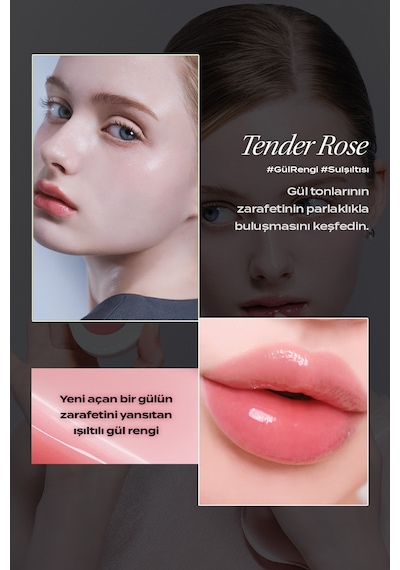 Kundal Dew Drop Lip Glaze Balm Tender Rose