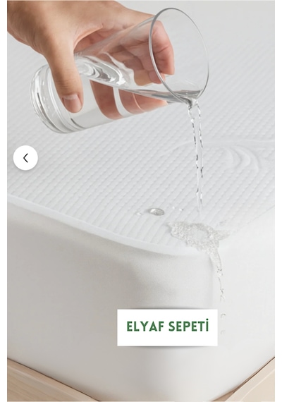 Pamuklu Üst Kumaşlı Yatak Alezi Ultra Sessiz Sıvı Geçirmez Yatak Koruyucu Alez Beyaz