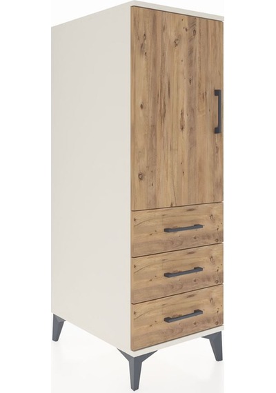 Kronos Dolap 2 Raflı 3 Çekmeceli Tek Kapaklı 44x59x134 Aytaşı-çam Aytası