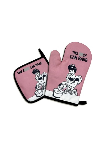 Bu Bxxch Can Bake, Komik Fırın Eldiveni Ve Tencere Tutacağı 2'li Setler, Silikon Kaymaz Fırın Eldiveni, Kadınlar Diğer