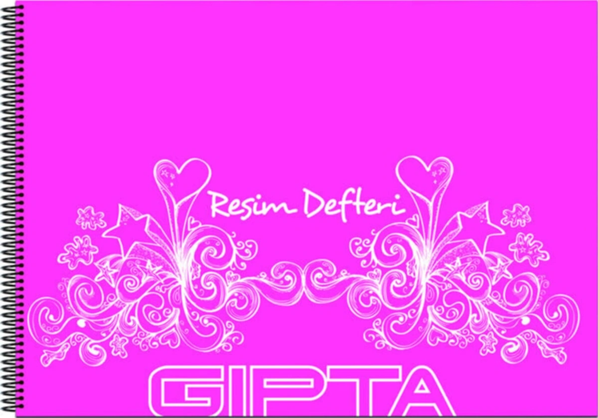 Pp Kapak Spiralli Resim Defteri 17x24cm 25 Yaprak 12 Li Paket 2076