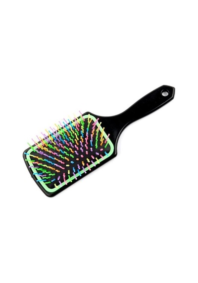Pratik Renkli Uçlu Plastik Saç Fırçası Tarağı Ergonomik Tarak 5468