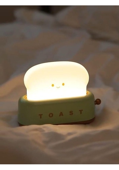Yeşil Tost Gece Lambası Şarjlı & Pilli Sevimli Led Işık,hediyelik Led Lamba Yeşil