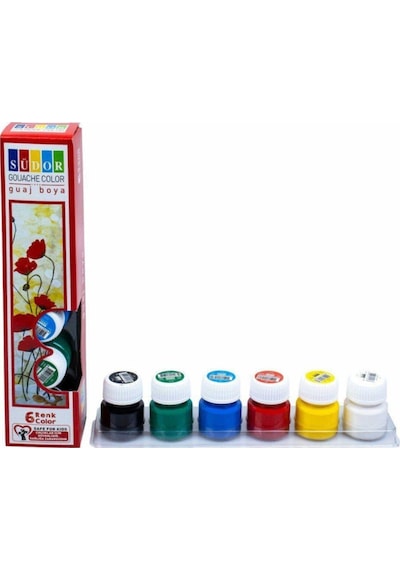 Guaj Boya Set 6x15 Ml Sd521 Kırmızı