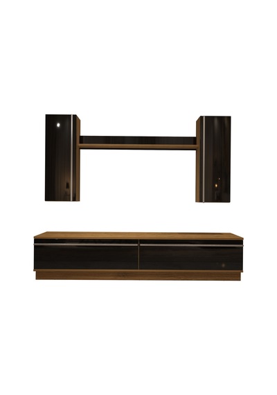 Decoraktiv Eko 5db Mdf Std Tv Ünitesi Tv Sehpası Pera - Siyah