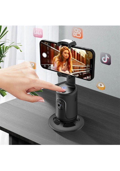 Etashop Akıllı 360 Yüz Takipli Telefon Gimbal Standı Otomatik Döner Tripod Başlığı, Şarjlı Vlog Lıv