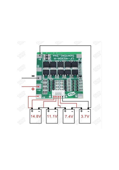 Jms 4s 30a 14.8v Li-ion 18650 Pil Bms Paketleri Pcb Koruma Kurulu Dengesi Kablolu Entegre Devreler