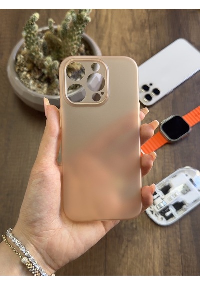 Apple iPhone 16 Pro Uyumlu Süper İnce Mat Ultra Thin Silikon Kılıf Çöl