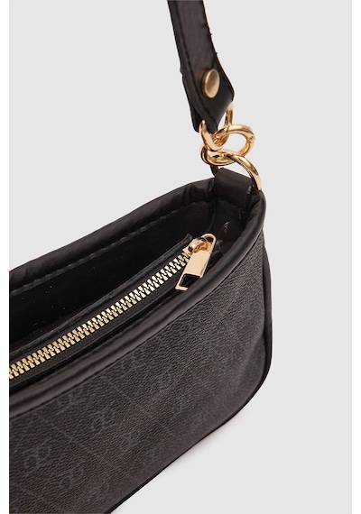 Shule Bags Farme Monogram Baget Ve Çapraz Çanta Siyah Siyah