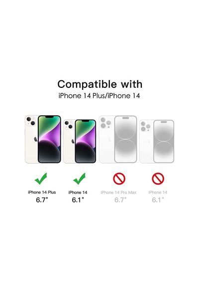 İphone 14 / İphone 14 Plus Kamera Camı Lens Koruyucu Halka Set - Siyah Diğer