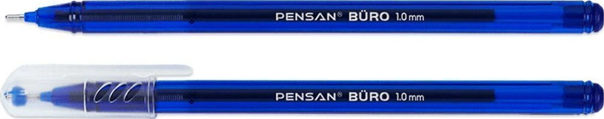 Büro 1.0 Mm Mavi Tükenmez Kalem 12 Adet Mavi