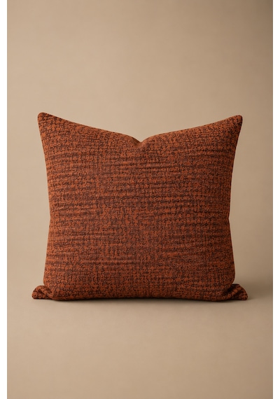 Fuly Consept Texturetone Rust Kiremit Tarçın Dokulu Kumaş Görünümlü Modern Dekoratif Kırlent Kılıfı Çok Renkli