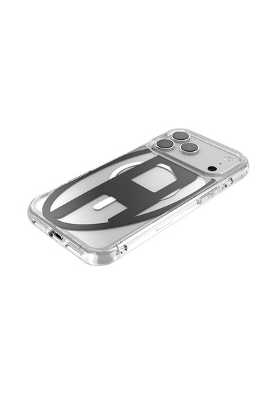 Diesel Apple iPhone 17 Pro Max Uyumlu Magsafe Destekli Oval D Metalik Kılıf - Siyah