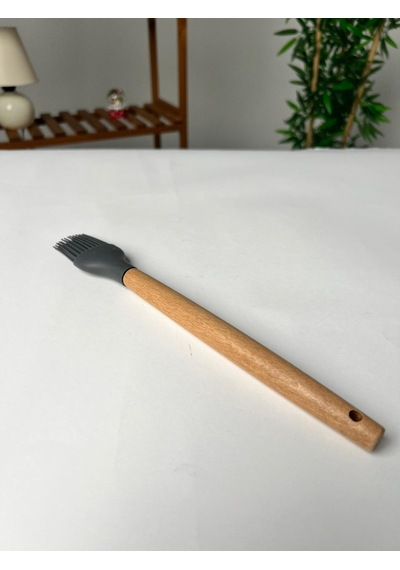 Favora 7'li Bambu Saplı Silikon Servis Seti - Gri
