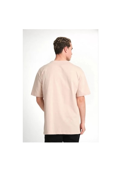 Modi Green Unisex Günlük Stil Kum Beji Sade Tasarım Rahat Kesim Tişört Bej