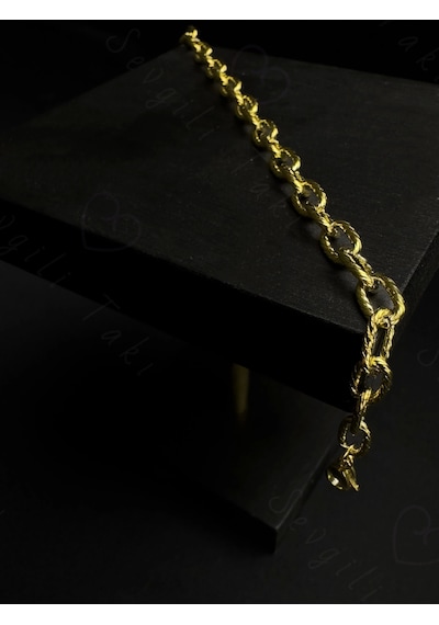 Paperclip Zincirli Gold Çelik Kedi Tasması/aksesuarı Meow Serisi