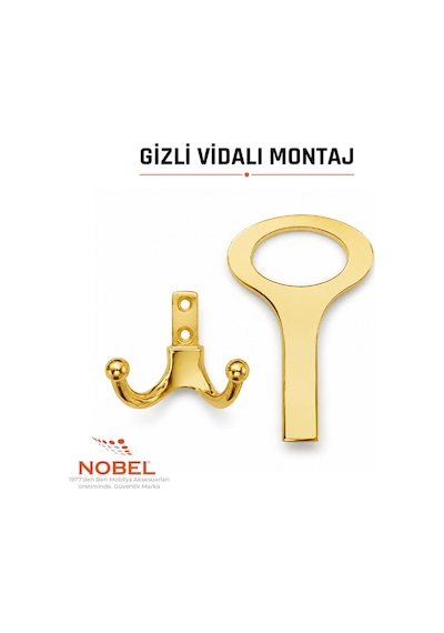 Melon Açik Portmanto Askısı, Metal Vestiyer Askısı, Krom, Duvar Ve Dolap Askılığı 5'li Set Vidalı