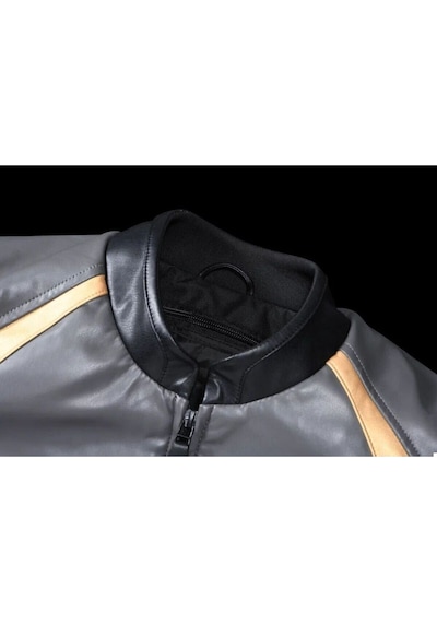 Motoanl Motosiklet Montu 4 Mevsim Deri Ve Maxdura Kumaş Racing Mont Pu Leather Black-gold