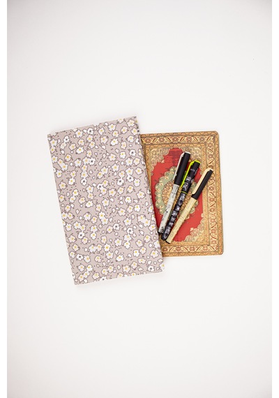 Kitap Kılıfı Kumaş Kitap Koruyucu A5 Defter Ve Kitap Uyumlu Gri