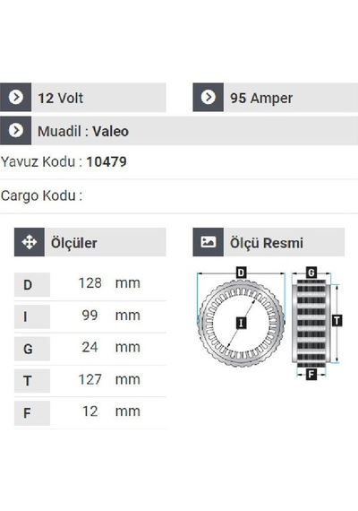 Nursan 182812 Statör Dacia Logan Sandero Dokker