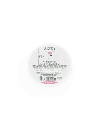Akita Doğal Gül Özlü Yumuşatıcı Ayak Kremi 100 ML