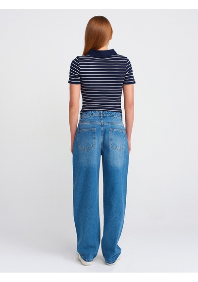 Dilvin 71768 Kendinden Tintli Balon Denim Pantolon Tint