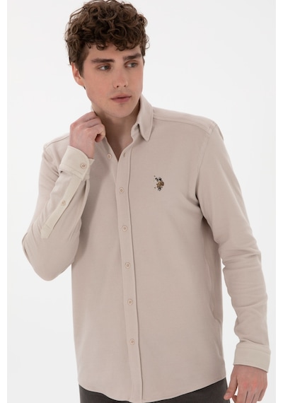 U.s. Polo Assn. Erkek Taş Gömlek Örme 50300402-vr049 Tas Taş