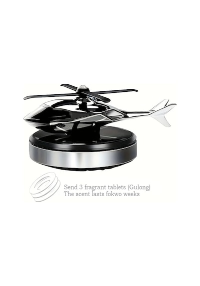 Topnotch Solar Enerjili Helikopter Araç Kokusu Silvery Dönen Kanatlı Alüminyum Koku Yayıcı