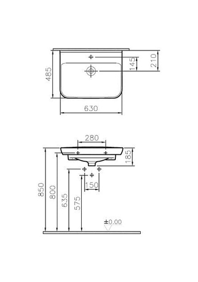 5946b003-0001 Lavabo 65 Cm Beyaz Çok Renkli
