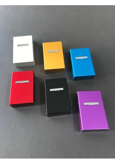 Metal Sigaralık Mıknatıslı Kutu Sigara Paketlik