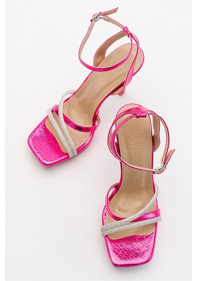 Luvishoes Osea Fuşya Desenli Kadın Topuklu Ayakkabı