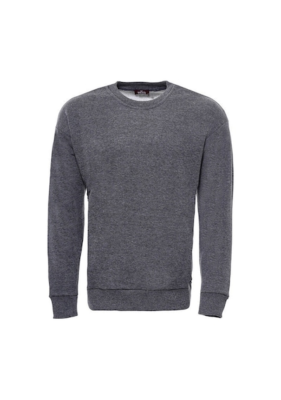 Wessi Füme Erkek Bisiklet Yaka Sweatshirt Füme