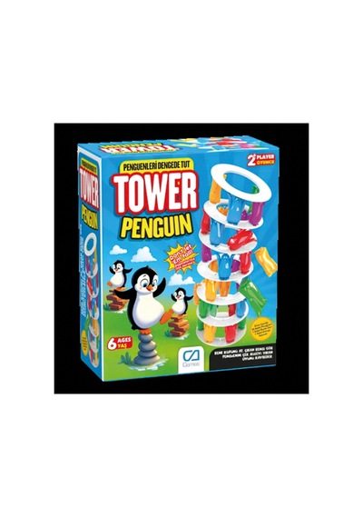 4 Adet Penguen Tower Kutulu Oyun Ca Games Çok Renkli